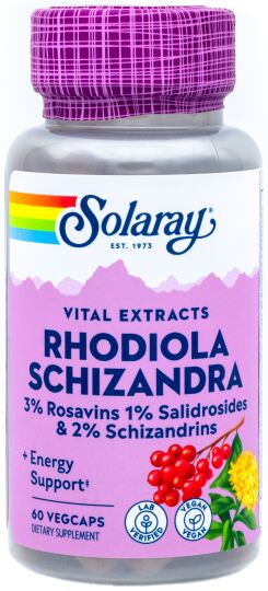 Schizandra & Rodhiola 500 mg 60 Cáspulas Vegetales